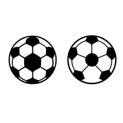 a different type of soccer ball design in vector silhouette