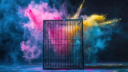 Cage of Colors: Exploding Color and Freedom