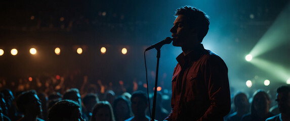 Nighttime dance party with a lively crowd, vibrant lights, and energetic music at a dynamic concert