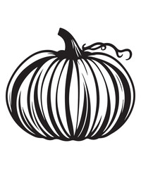 Halloween pumpkin silhouette collection. Vector illustration isolated on a white background