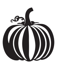 Halloween pumpkin silhouette collection. Vector illustration isolated on a white background