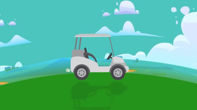 golf cart on the golf course