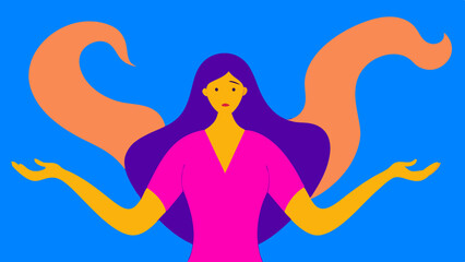 confused girl art