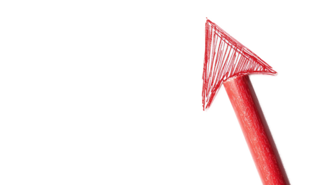 a red pencil with a white tip