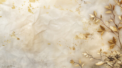 Parchment Paper with Gold Leaf Edged Design