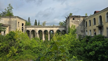Obraz premium view of the abandoned palace