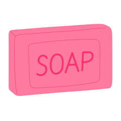 cartoon vector illustration of bar soap. Vector cartoon Illustration suitable for poster, brochure, web, mascot, sticker