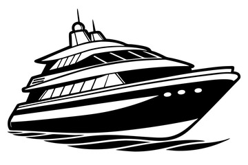 Yacht Silhouette SVG Vector Illustration | SVG Design, Cut Files for Cricut & Silhouette, Vector Graphics for T-Shirts & More