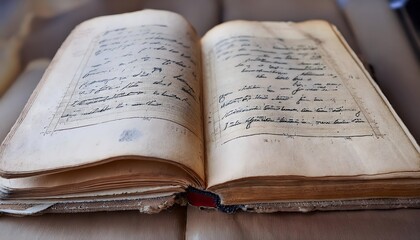 Fototapeta premium Old handwritten book on the table