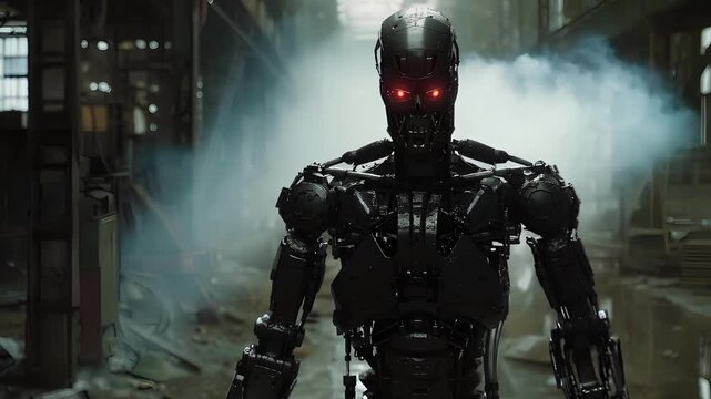 Robot in an old factory