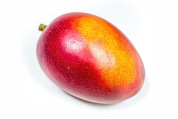 Close-Up of a Vibrant Ripe Mango on White Background - Studio Shot