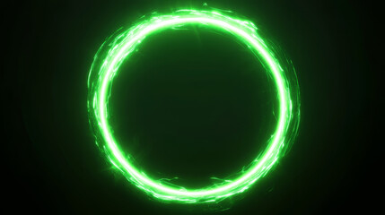 A dynamic and vibrant digital backdrop featuring a glowing green neon energy ring. This background is ideal for futuristic, sci-fi, and high-tech themes, offering a striking visual with its luminous 