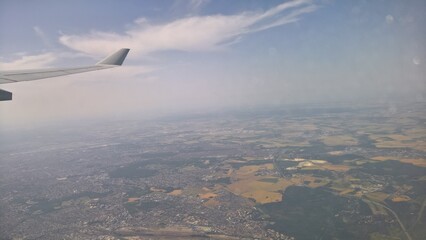 Fototapeta premium view from airplane window