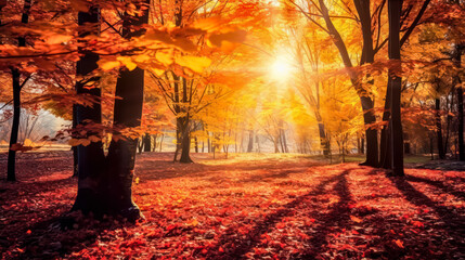 A tree with leaves that are orange and yellow.