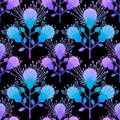 Simple floral seamless pattern with flowers for fabrics and cards and linens