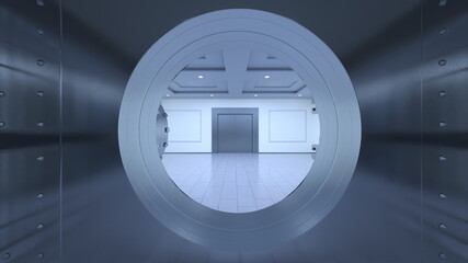 金庫室　3DCGレンダリング