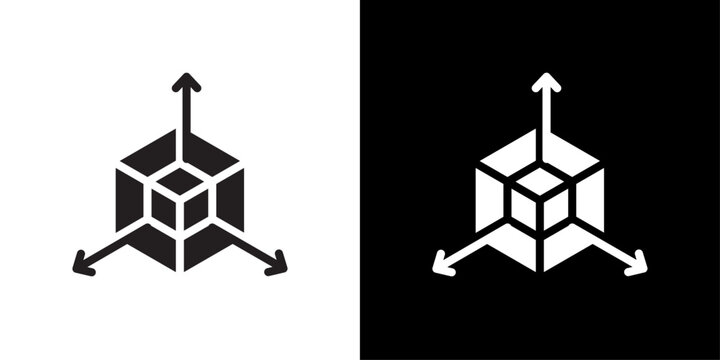 Bim icon flat line symbol set.