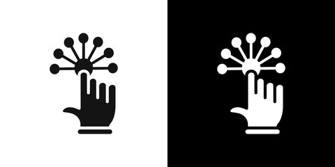 Interactive icon flat line symbol set.