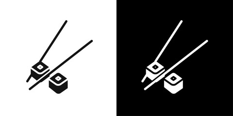 Sushi icon flat line symbol set.