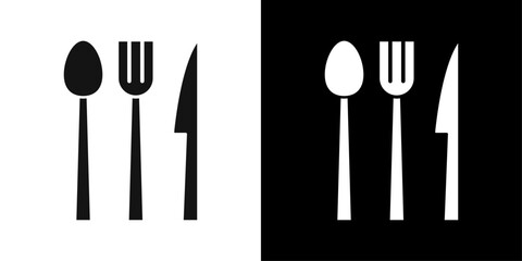 Utensils icon flat line symbol set.