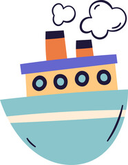 Ship Childish Handdrawn