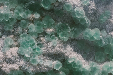 raw minerals on rocks