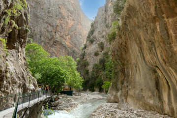 Saklikent National Park with canyon and river in Fethiye, Turkey. 