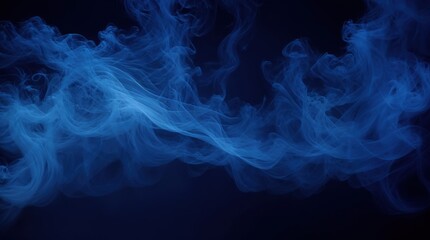 Obraz premium Soft blue smoke swirls creating an enchanting abstract symphony 