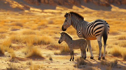 zebra in the savannah
