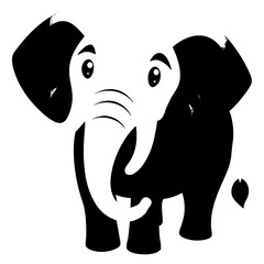 elephant cartoon isolated on white