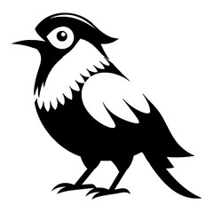 crow on a white background