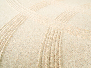 Zen Garden Sand Background Japanese Balance Meditation Relax buddhism spirituality, pattern line wave mandala mockup spa vacation yoga lifestyle natural desert summer, texture desert, aroma therapy.