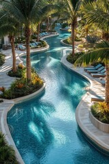 Fototapeta premium Holiday and Tourism Concept : Resort with Modern Architecture, Luxurious Pool
