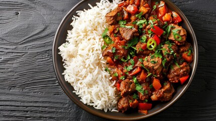 Spicy Madras Beef with Fluffy Basmati Rice