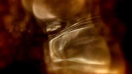 Elegant Golden Abstract Macro Close Up Fluid Motor Lubricant Oil Background