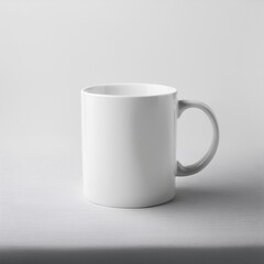 White Mug Mockup With White Background