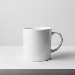 White Mug Mockup With White Background