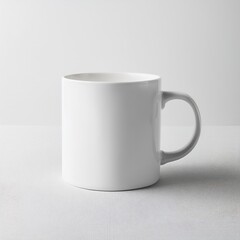 White Mug Mockup With White Background