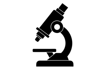 
Microscope vector icon symbol, Silhouette of a microscope
