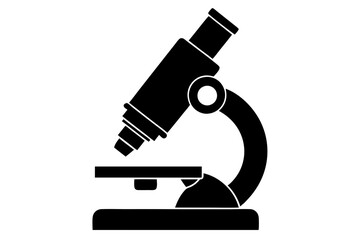 
Microscope vector icon symbol, Silhouette of a microscope
