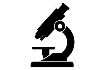 
microscope vector silhouette illustration
