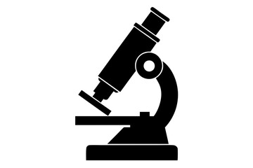 
microscope vector silhouette illustration
