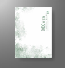 Watercolor Minimal Card. Classic Vector Design Cards. Wedding Abstract Background Invitation Art Template. Set of Creative Illustrations for Brochure, Cover Design. Minimalistic Watercolor Artwork.