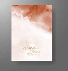 Watercolor Minimal Card. Classic Vector Design Cards. Wedding Abstract Background Invitation Art Template. Set of Creative Illustrations for Brochure, Cover Design. Minimalistic Watercolor Artwork.