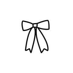 outline the gift ribbon