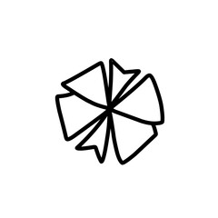 outline the gift ribbon