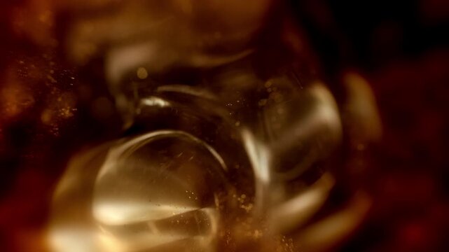 Elegant Golden Abstract Macro Close Up Fluid Motor Lubricant Oil Background