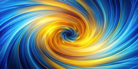 Abstract background with a swirling blue and yellow spiral design, abstract, background, blue, yellow, spiral, design