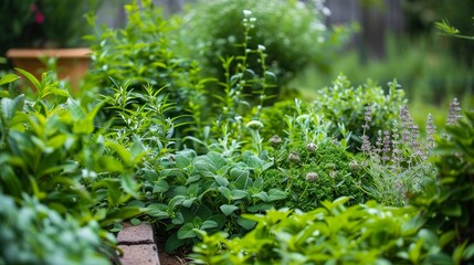 Organic herb garden, culinary varieties, fresh pickings
