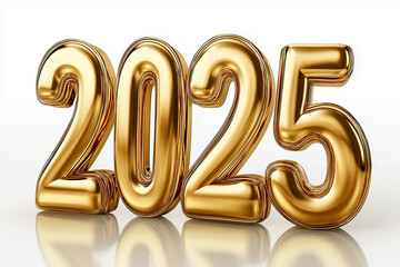 3d gold text 2025